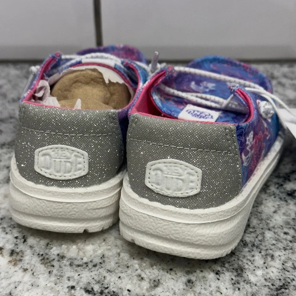 Hey Dude Kids C7 Wendy Loafer Blue Lavender My Little Pony Glitter Magic Limited